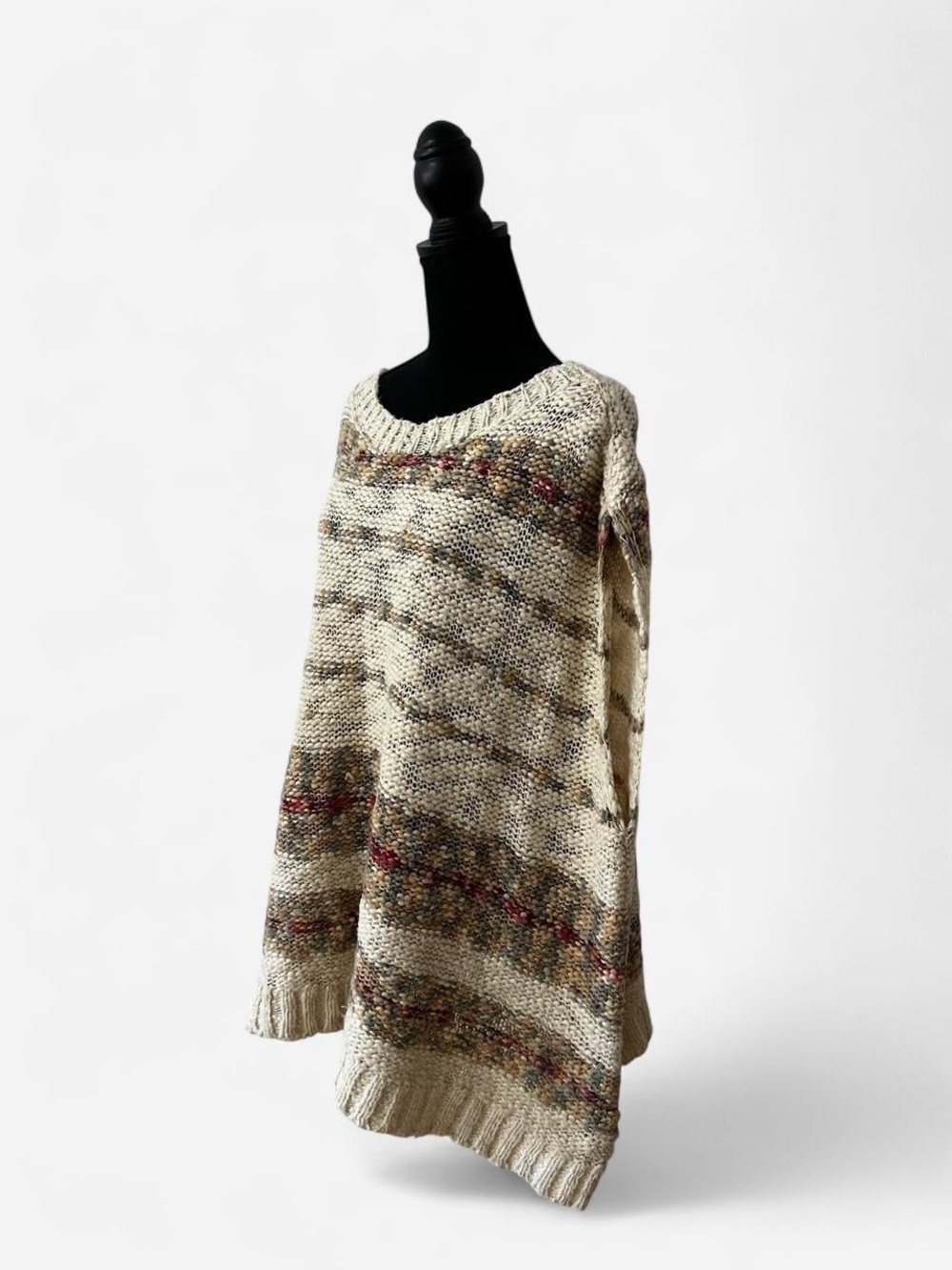 Free People Chunky Knit Sleeveless Oversized Vest Western Boho Goblincore M/L